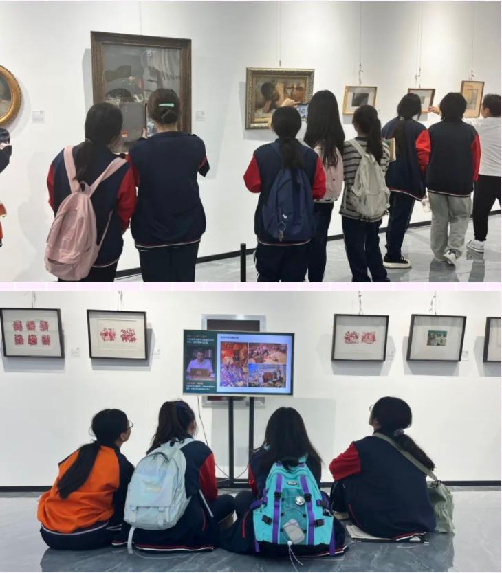 精英华唐艺术高中美术专业学生参观画展